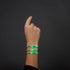 Sarcelle | Argent | Bracelet Cascade de Verre Luciole